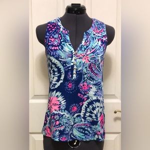 Lilly Pulitzer Essie Top Deep Indigo Gypsy Girl